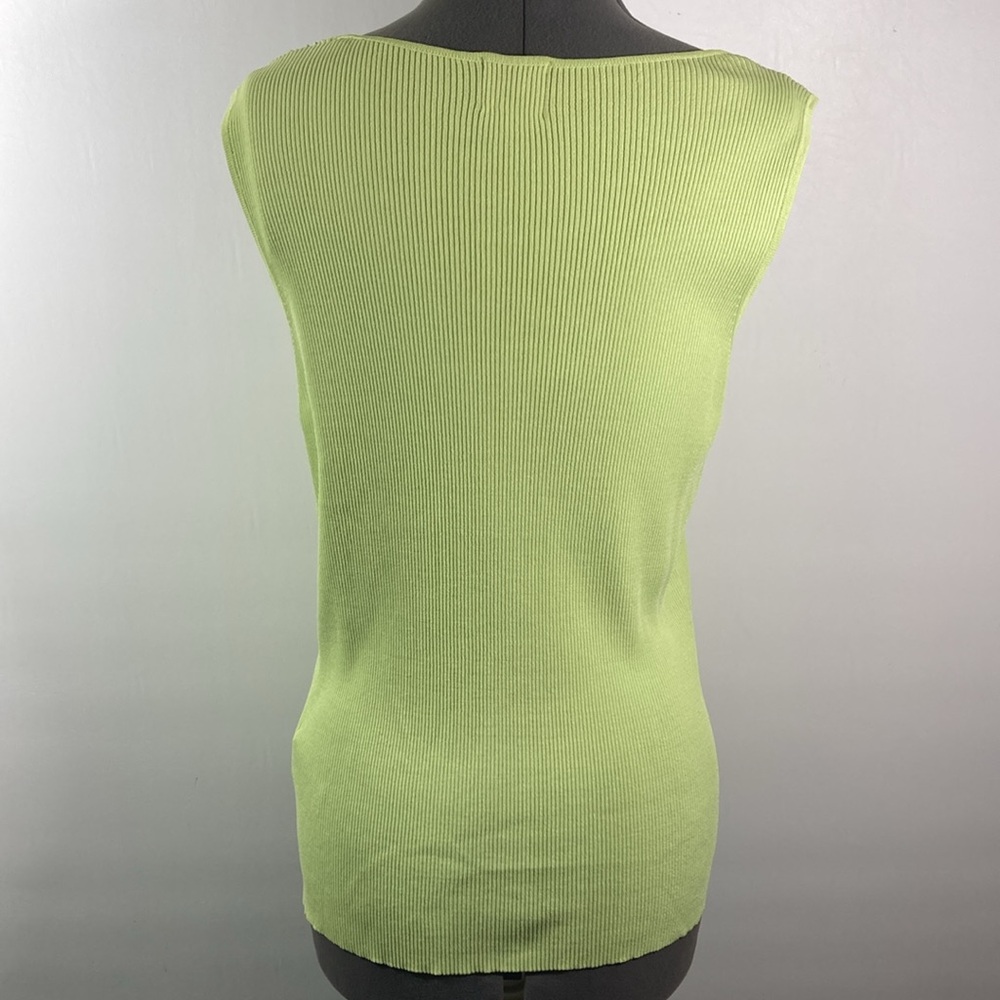 Ruby Rd. Light Weight Jacket Size 18 Mint Button Pockets w Embellished Tank Top - Picture 11 of 12